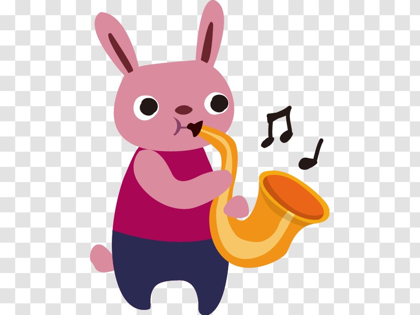 Electone Yamaha Corporation Stock Illustration - Silhouette - Cartoon Rabbit Pattern Trumpet Transparent PNG