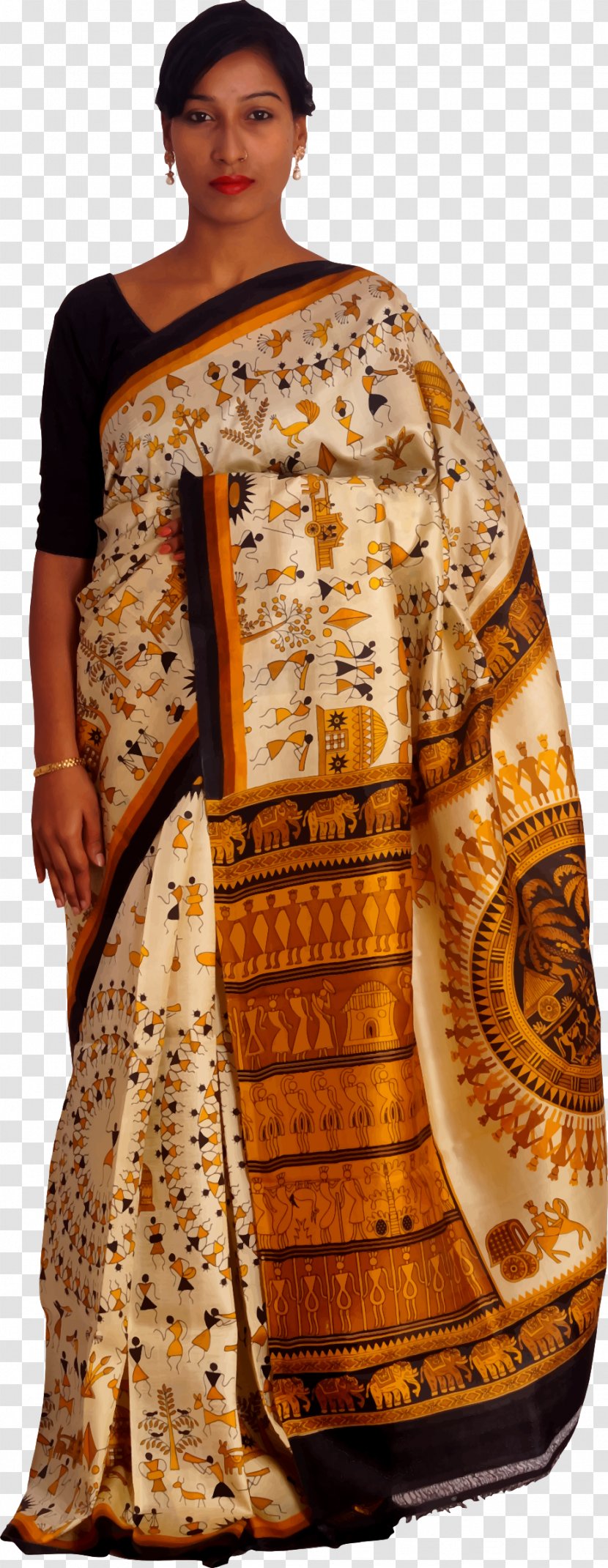 Sari Silk Clothing Paithani Designer - Saree Transparent PNG