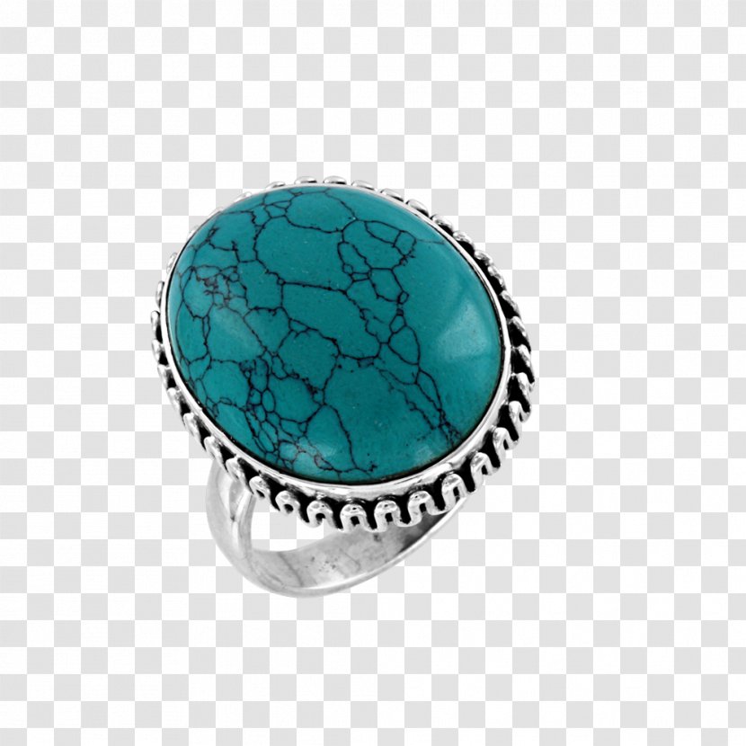 Turquoise Silver Ring Body Jewellery - Gemstone Transparent PNG