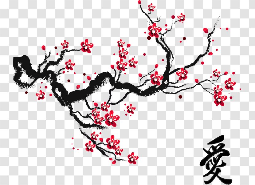 Paper Cherry Blossom Drawing - Branch - Plum Flower Transparent PNG