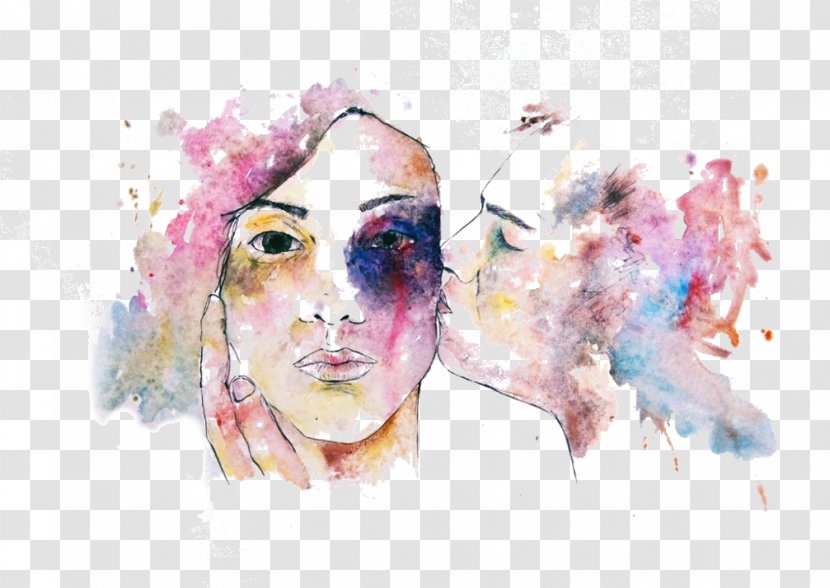 Watercolor Painting Gender Violence Split Violencia & Género - Domestic - Woman Transparent PNG