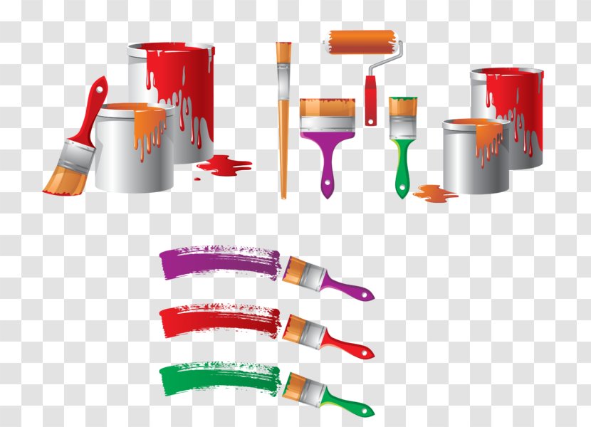 Painting Bucket Paint Rollers - Wall Transparent PNG