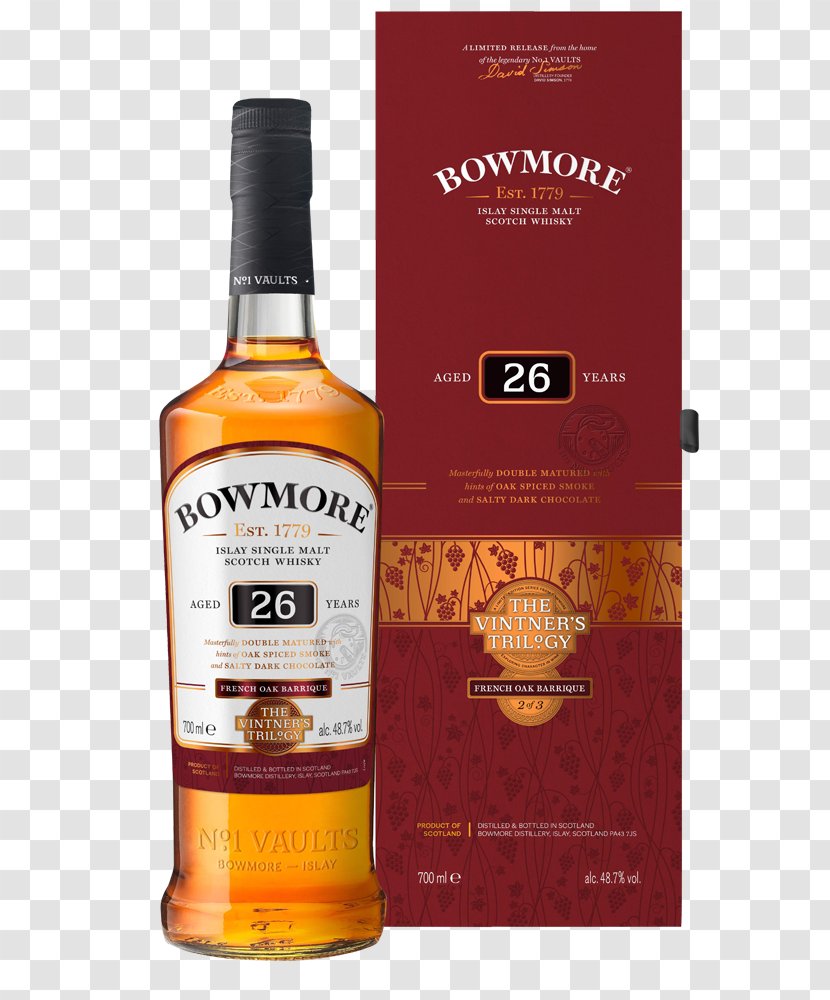Bowmore Single Malt Whisky Scotch Whiskey - Watercolor - Wine Transparent PNG