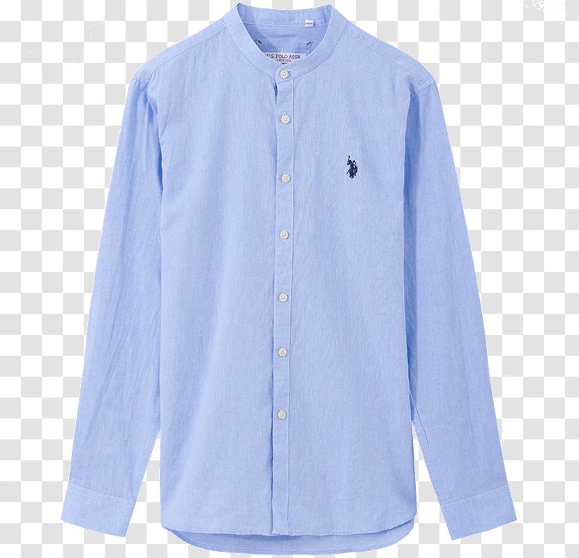 Long-sleeved T-shirt Blue - Cobalt - Polo Transparent PNG