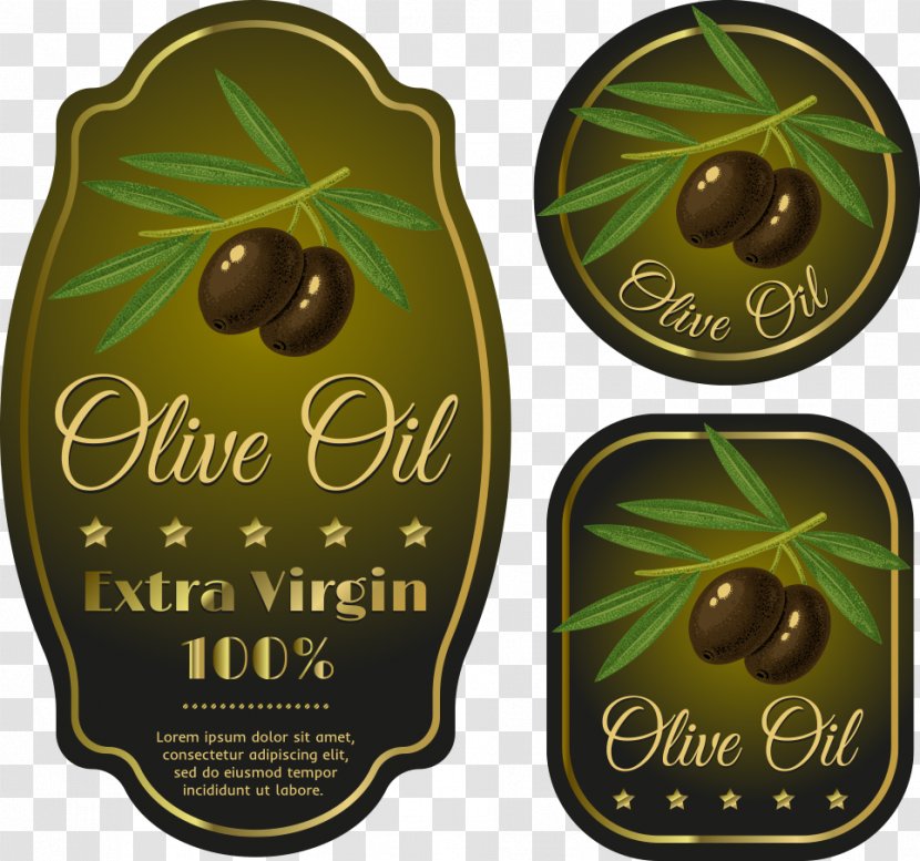 Olive Oil Label - Brand - Vector Quality Transparent PNG