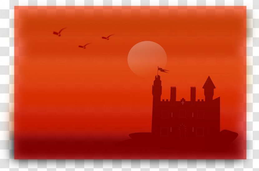 Sunset Bird Clip Art - Castle Transparent PNG