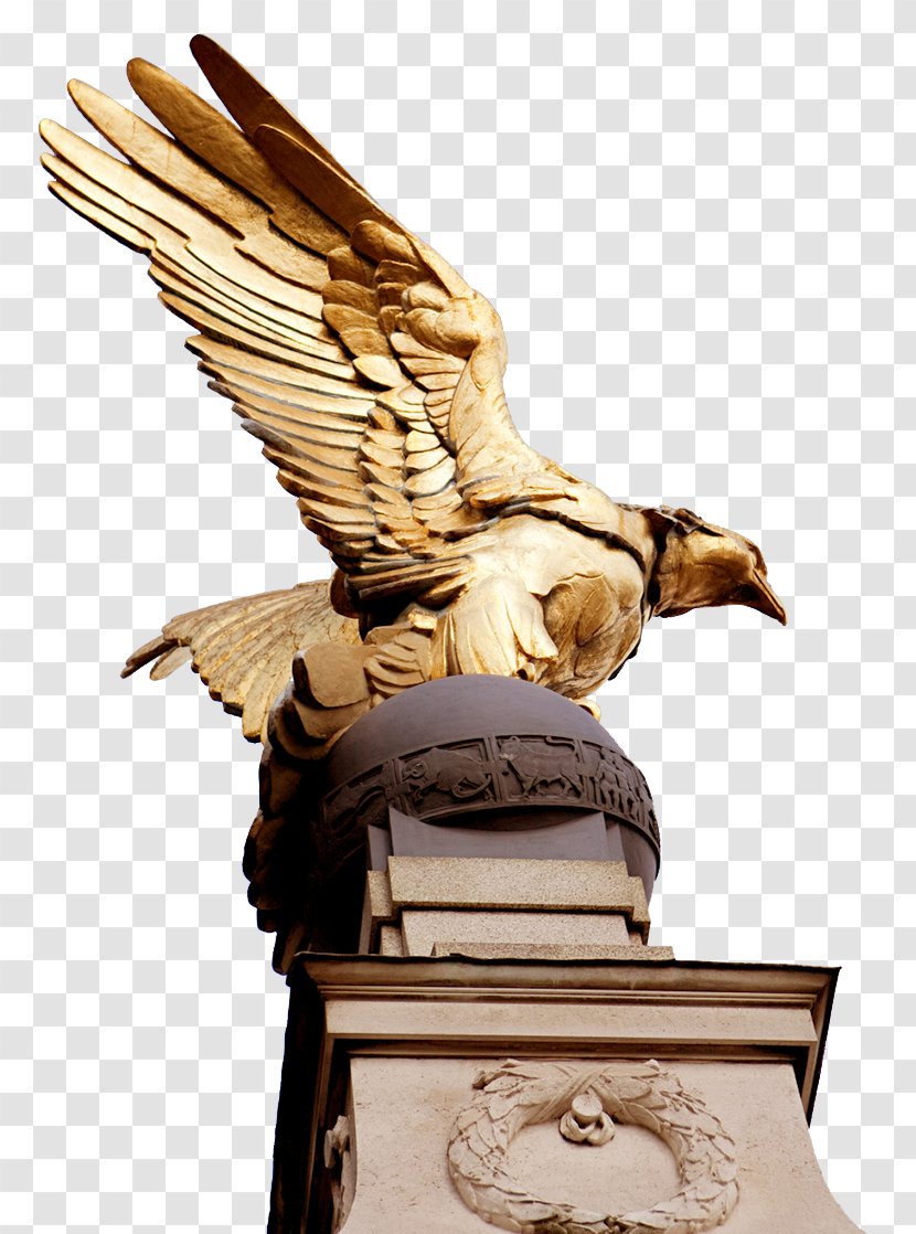 Royal Air Force Memorial Victoria Embankment Statue Eagle Sculpture - Logo - Golden Transparent PNG