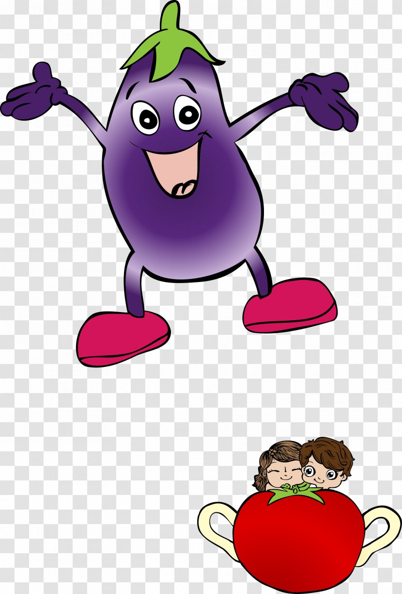 Cartoon Download - Flower - Eggplant Characters Vector Transparent PNG