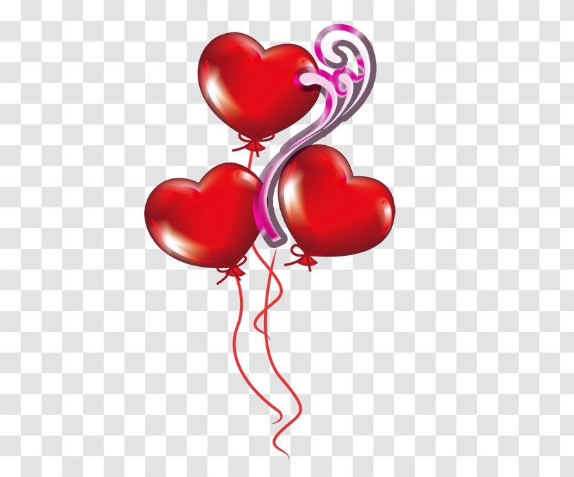 Balloon Heart Clip Art - Flower - Valentine's Day Decoration Transparent PNG