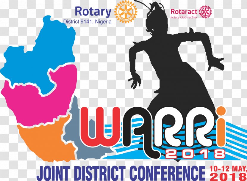 DISCON 2018 Rotary International Rotaract Logo Itsourtree.com - Silhouette - Fellowship Banquet Transparent PNG