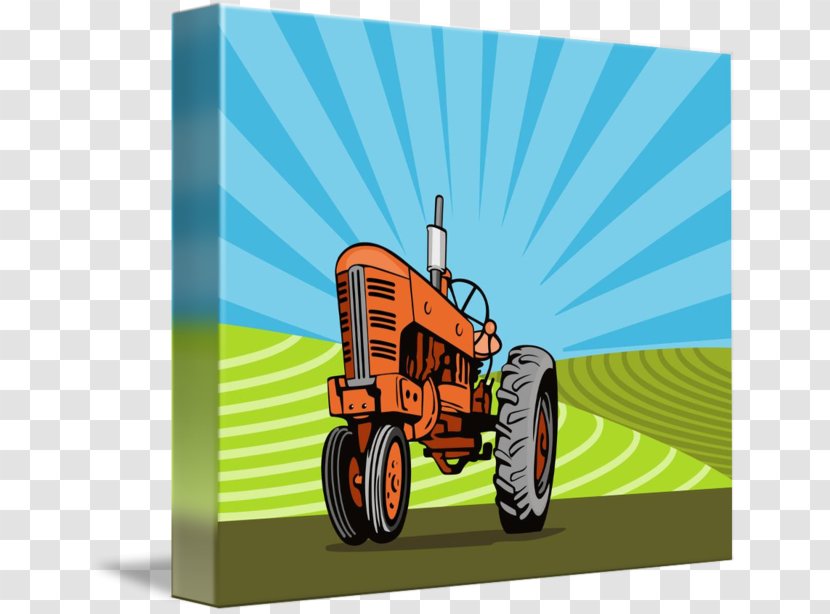 Tractor Love Among The Chickens Motor Vehicle Cartoon - Agricultural Machinery Transparent PNG