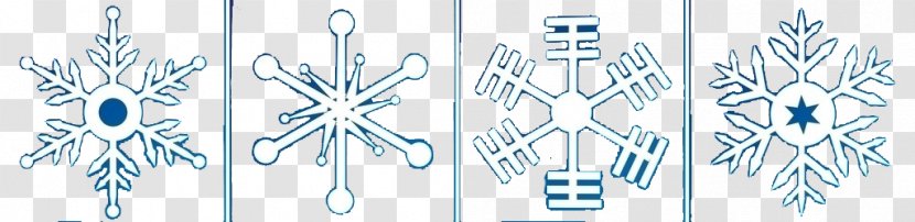 Graphic Design Clip Art - Blue - Four Snowflake Pattern Transparent PNG