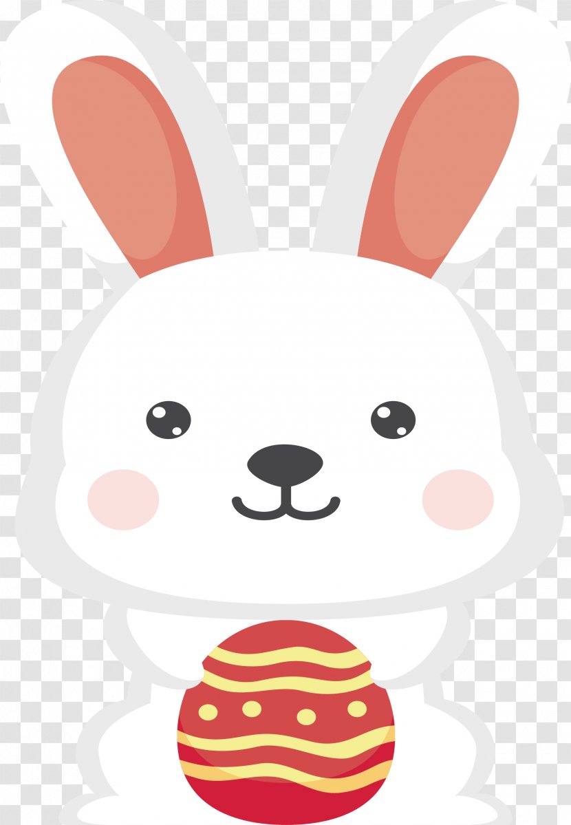 Easter Bunny European Rabbit Clip Art - Egg - Cartoon Sticker Transparent PNG