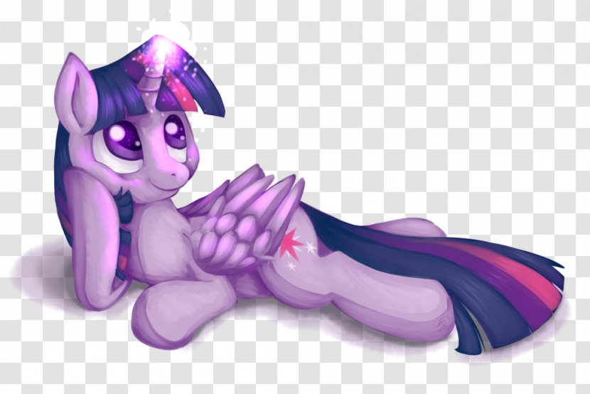 Horse Illustration Cartoon Purple Figurine - Legendary Creature Transparent PNG