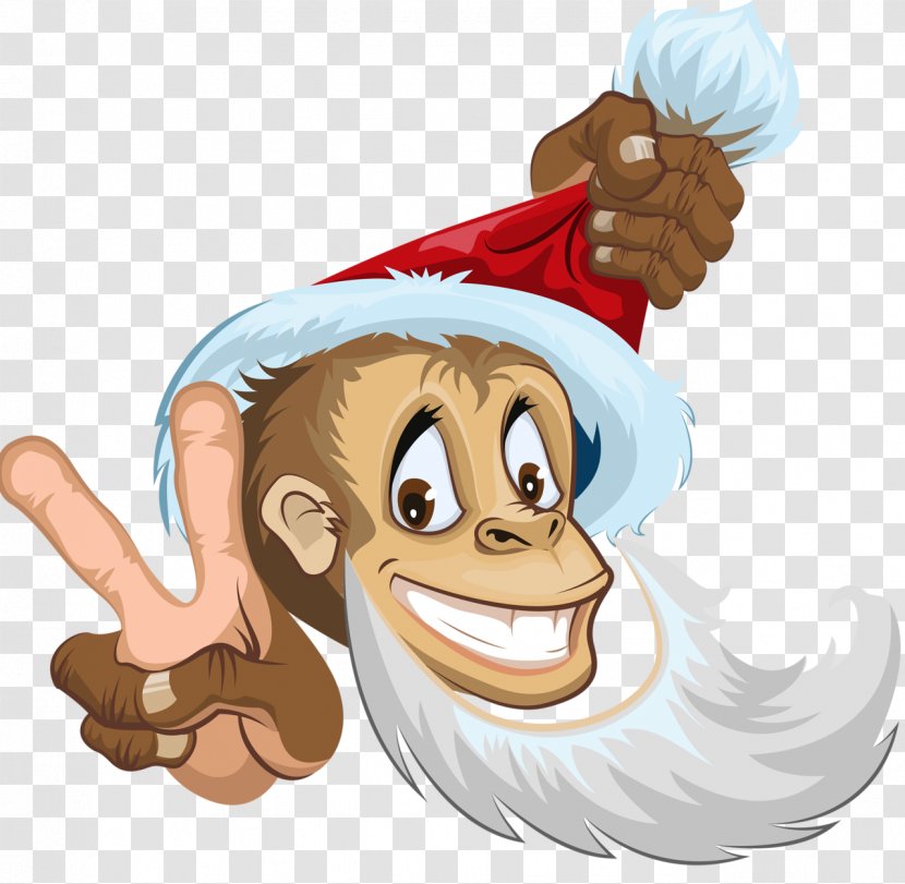 Monkey Drawing New Year Symbol - Primate Transparent PNG