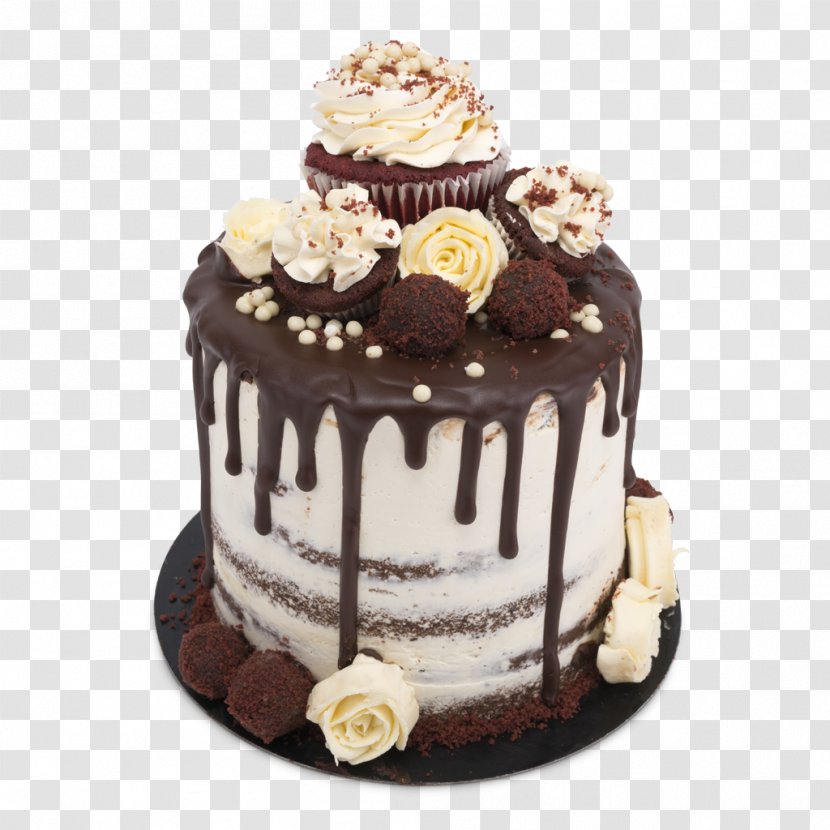 Chocolate Cake Red Velvet Cupcake Torte Ganache - Icing Transparent PNG