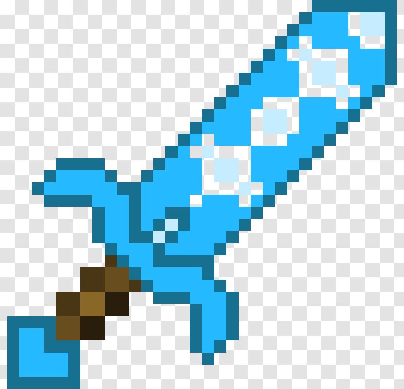 Minecraft Sword Mithril Video Game - Diagram - Quality Stone Texture Transparent PNG