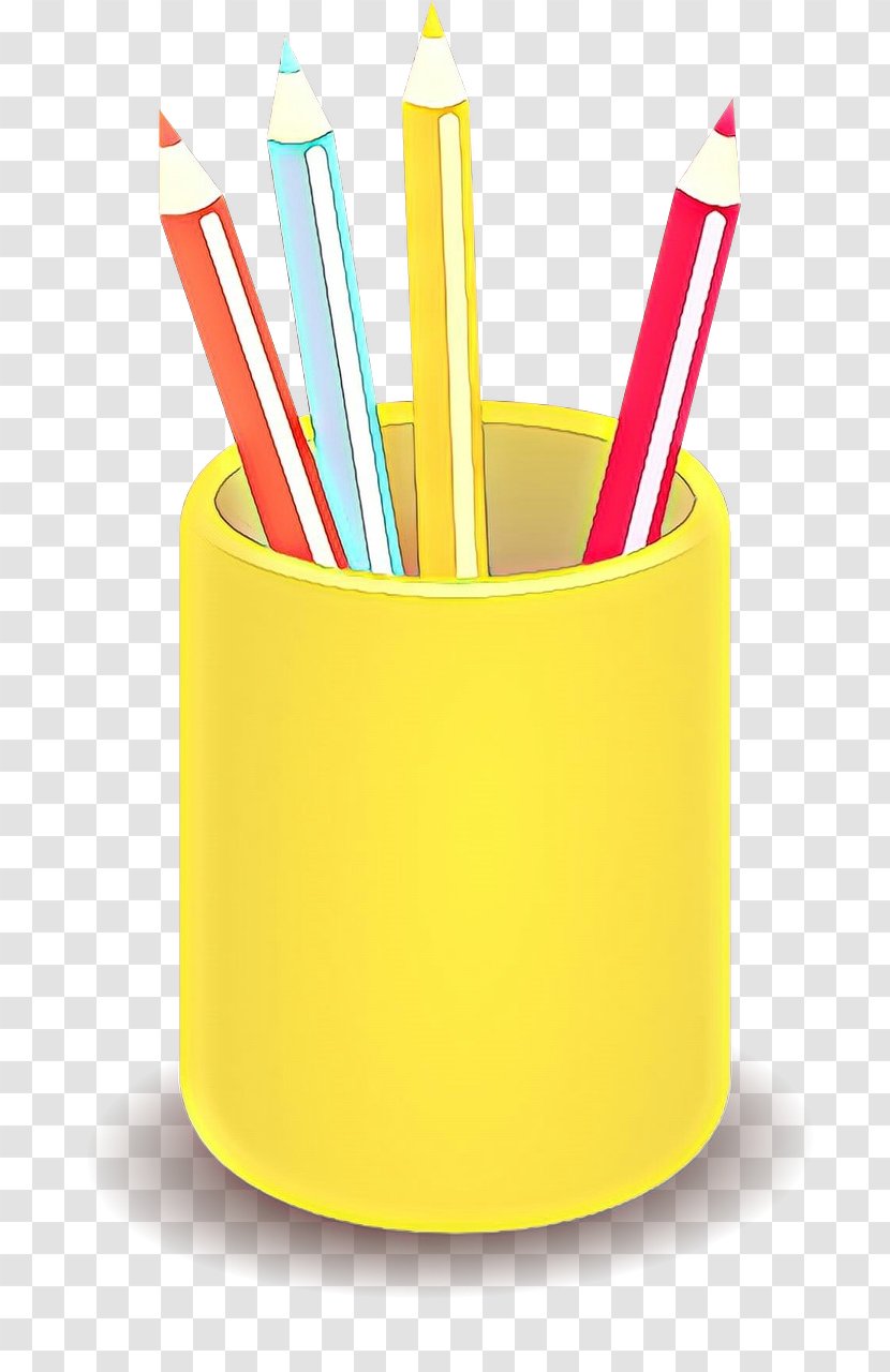 Pencil Yellow Stationery Office Supplies Writing Implement - Case Cylinder Transparent PNG