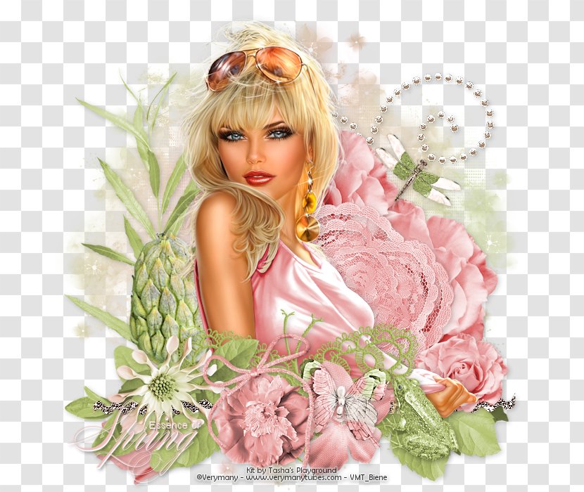 Blond Doll Floral Design - Flower - Dilly Transparent PNG