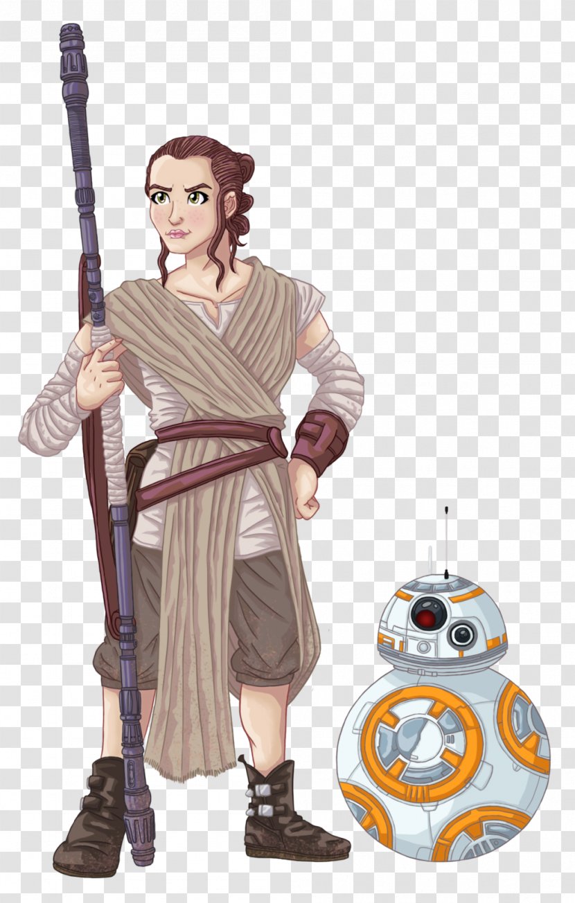 Costume Design Figurine Animated Cartoon - Star Wars Episode 7 Rey Transparent PNG