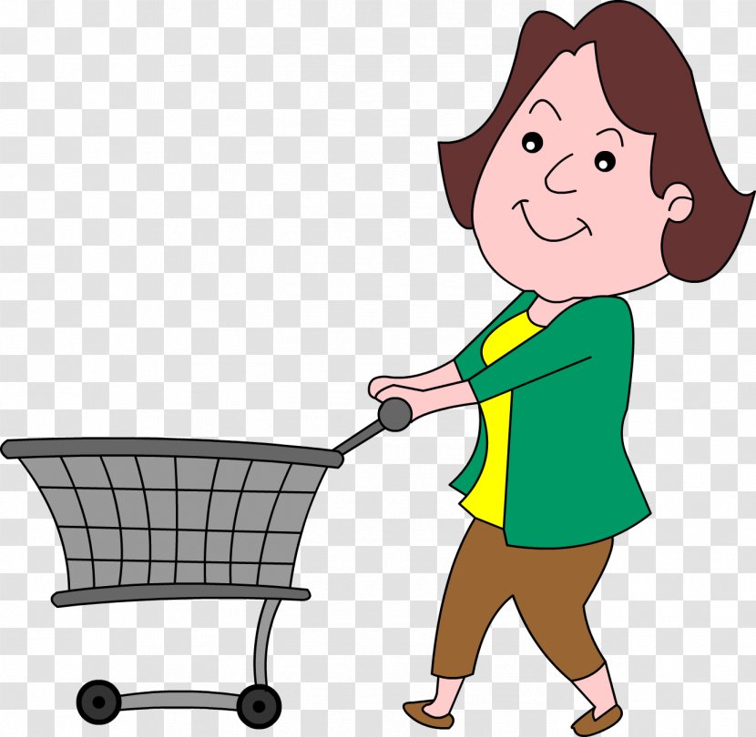 Drawing Shopping Cart Grocery Store Clip Art - Cartoon Transparent PNG