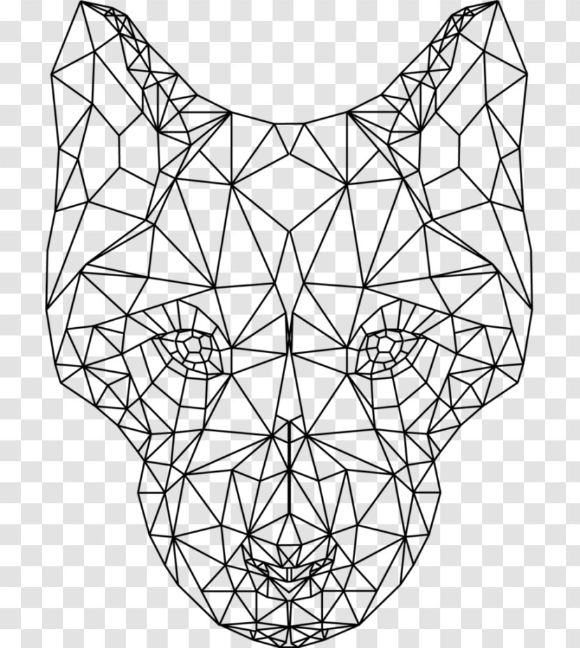 Dog Cat Black And White Geometry - Symmetry - Geometric Transparent PNG