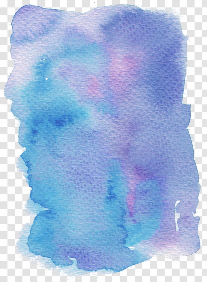 Watercolor Painting - Textile - Blue Effect Transparent PNG