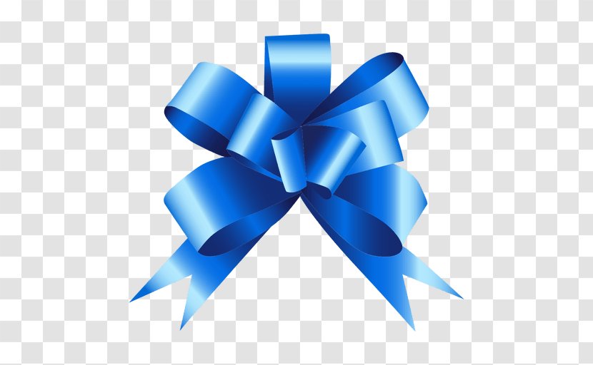 Ribbon Gift Clip Art - Electric Blue Transparent PNG