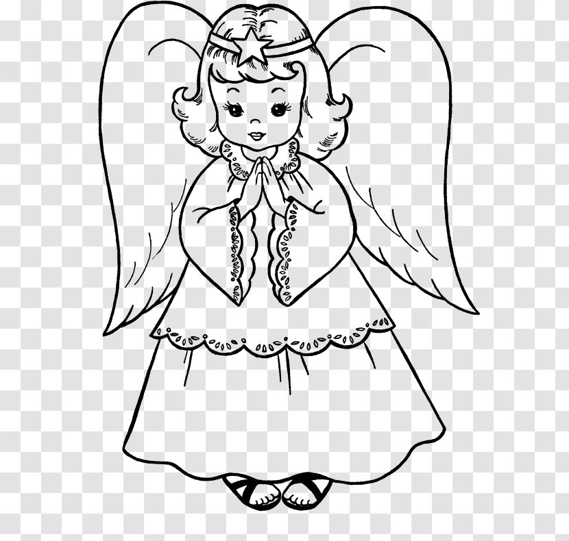 Coloring Book Angel Child Gabriel Christmas - Watercolor Transparent PNG