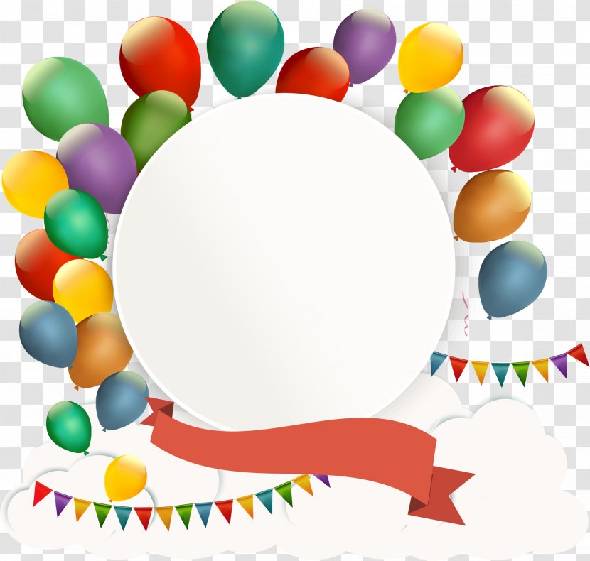 Birthday Balloon - Greeting Note Cards - Hand Painted Colorful Transparent PNG