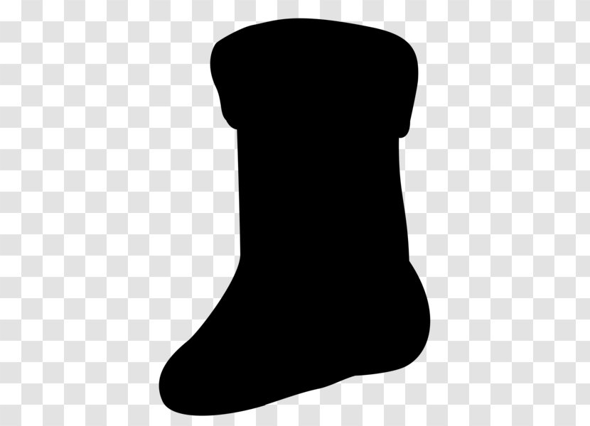 Black & White - Boot - M Shoe Font Neck Silhouette Transparent PNG