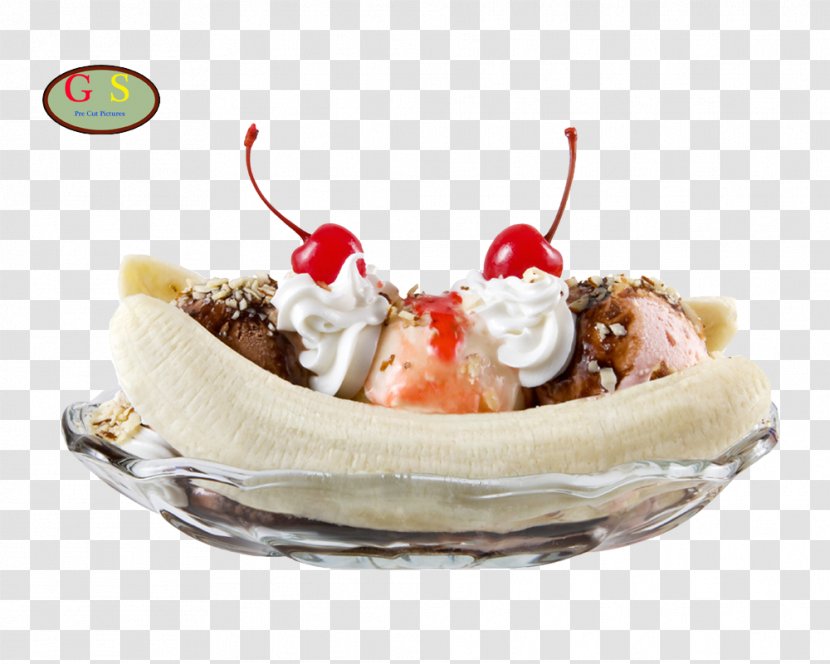 Banana Split Sundae Ice Cream Icebox Cake - Whipped - Biscuits Transparent PNG