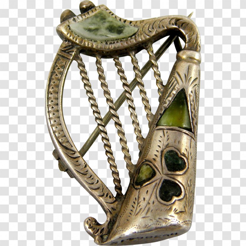 Connemara Ireland Jewellery Brass Celtic Harp Transparent PNG