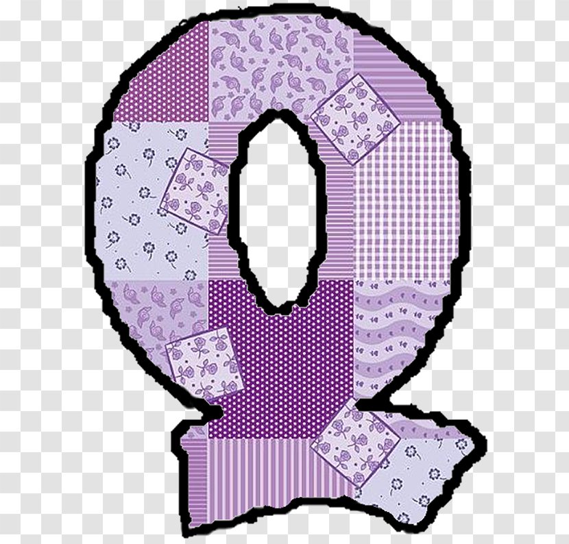 Patchwork Letter Embroidery Alphabet Cross-stitch - Purple Transparent PNG