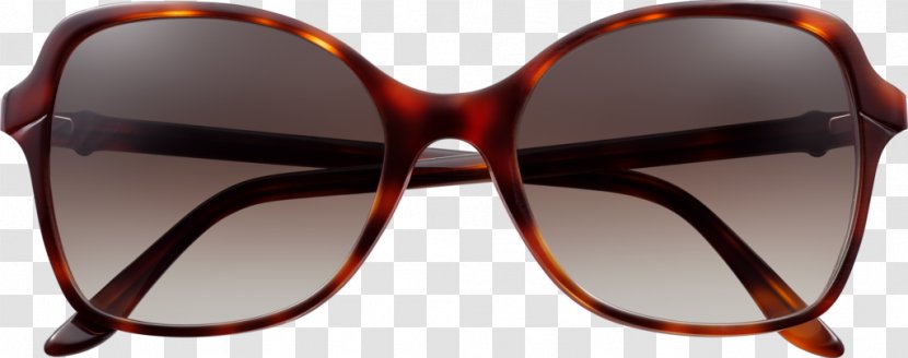 Sunglasses Cartier Goggles Optics - Eyewear - Brown Effect Transparent PNG