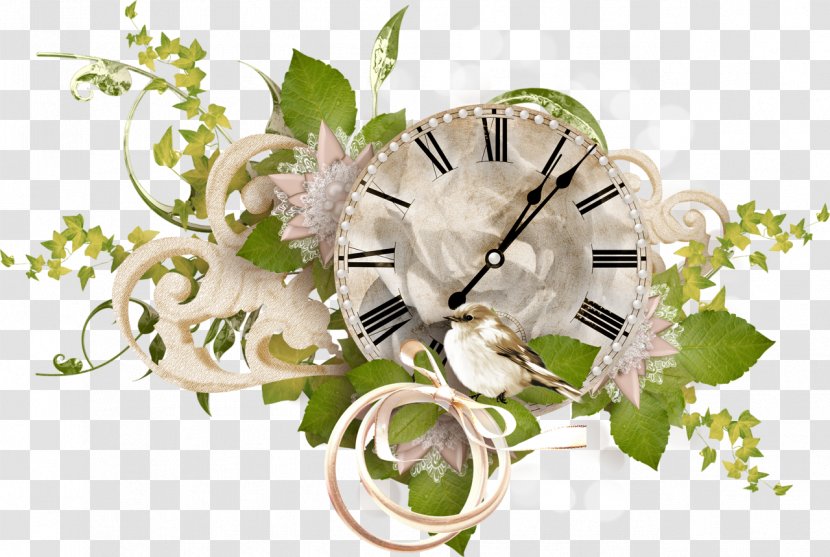 Clock Floral Design Flower Transparent PNG