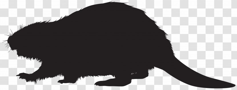 Cat Dog Black And White Canidae - Pet - Beaver Silhouette Clip Art Image Transparent PNG