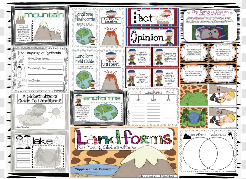 Landform Earth Science Plain Clip Art - Worksheet - Cliparts Transparent PNG