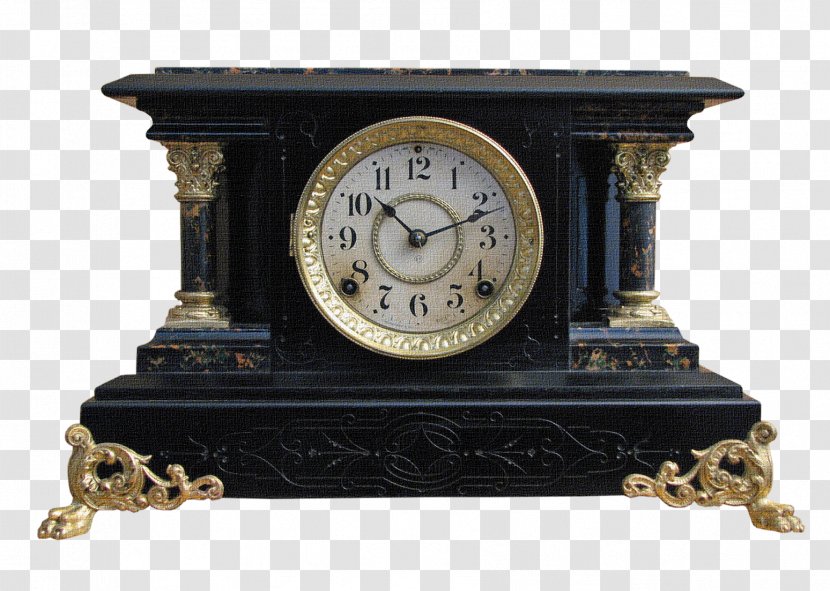 Mantel Clock Antique American Ansonia Company - Metal Transparent PNG