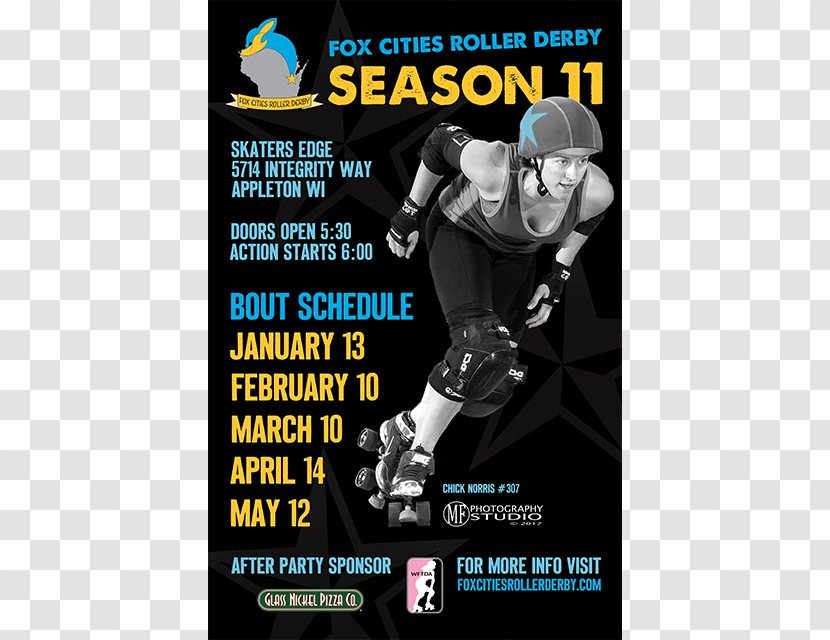 Fox Cities Roller Derby Poster In-Line Skates Transparent PNG