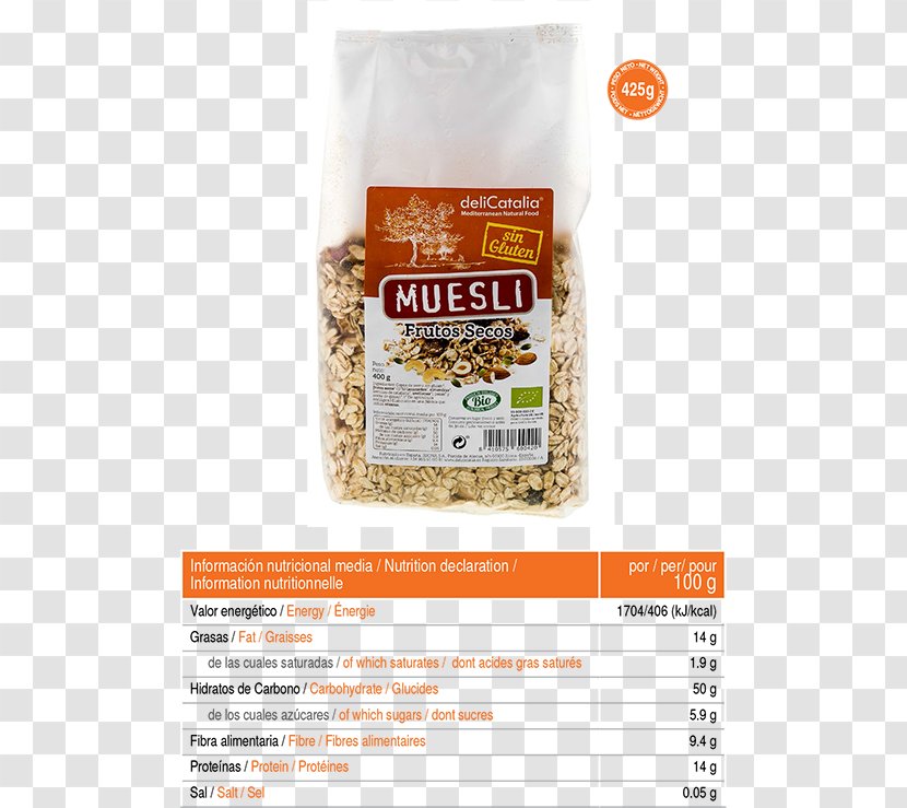 Muesli Breakfast Cereal Oat Crisp Nuts - Gluten Transparent PNG