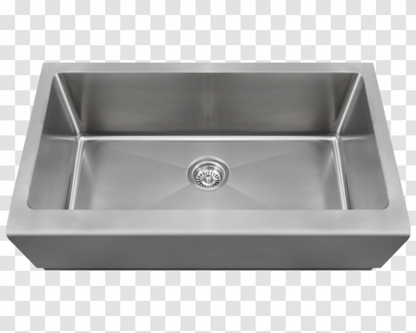 Sink Stainless Steel Kitchen Bowl Brushed Metal - Tap Transparent PNG