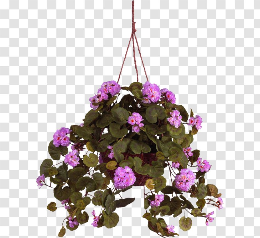 Hanging Basket Crane's-bill Artificial Flower - Bougainvillea Transparent PNG