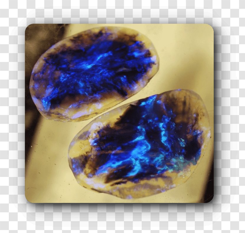 Lightning Ridge Opal Mineral ブラック・オパール Gemstone - Cobalt Blue Transparent PNG