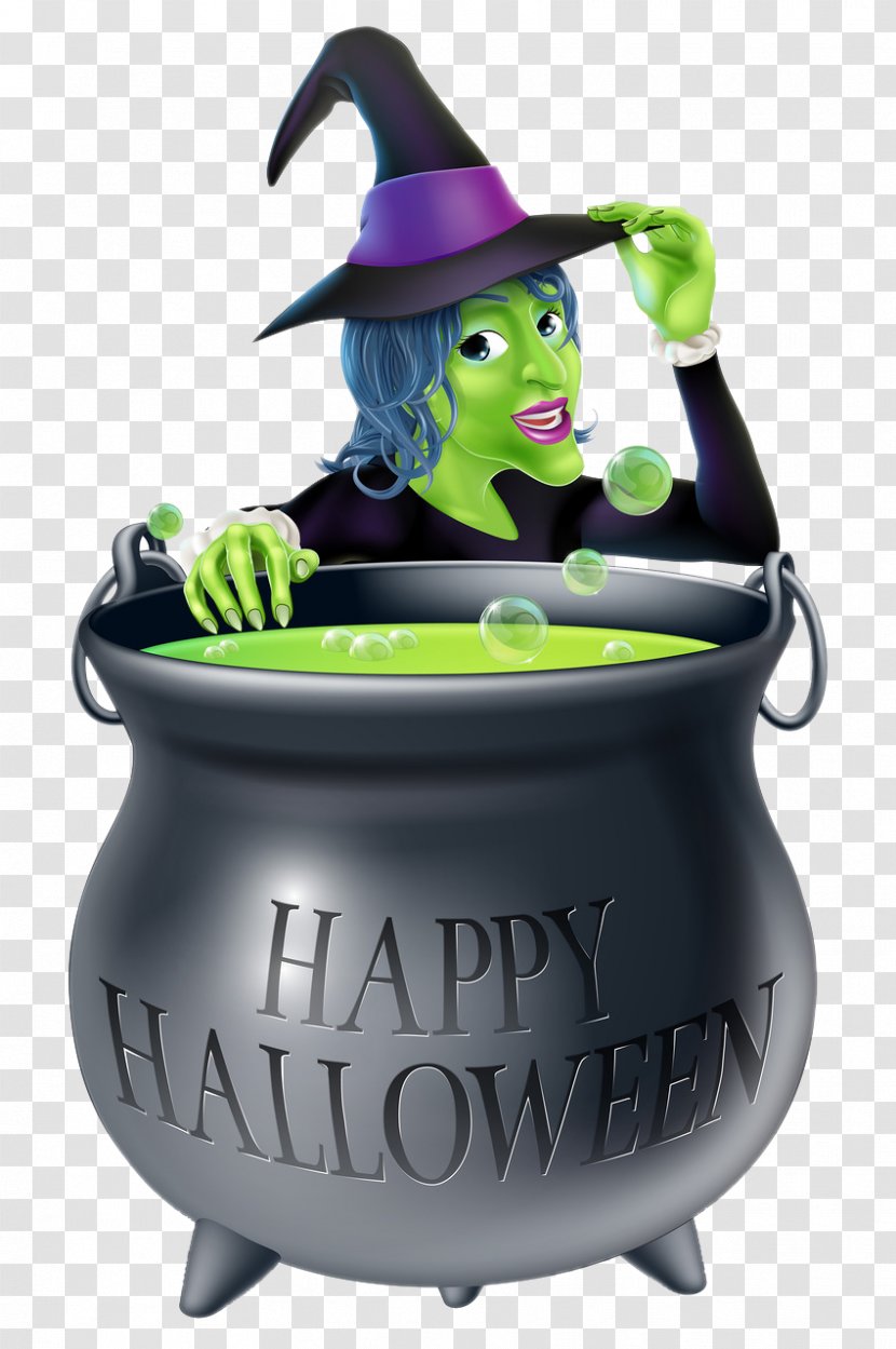 Witch Vector Graphics Halloween Illustration Clip Art - Cauldron Transparent PNG