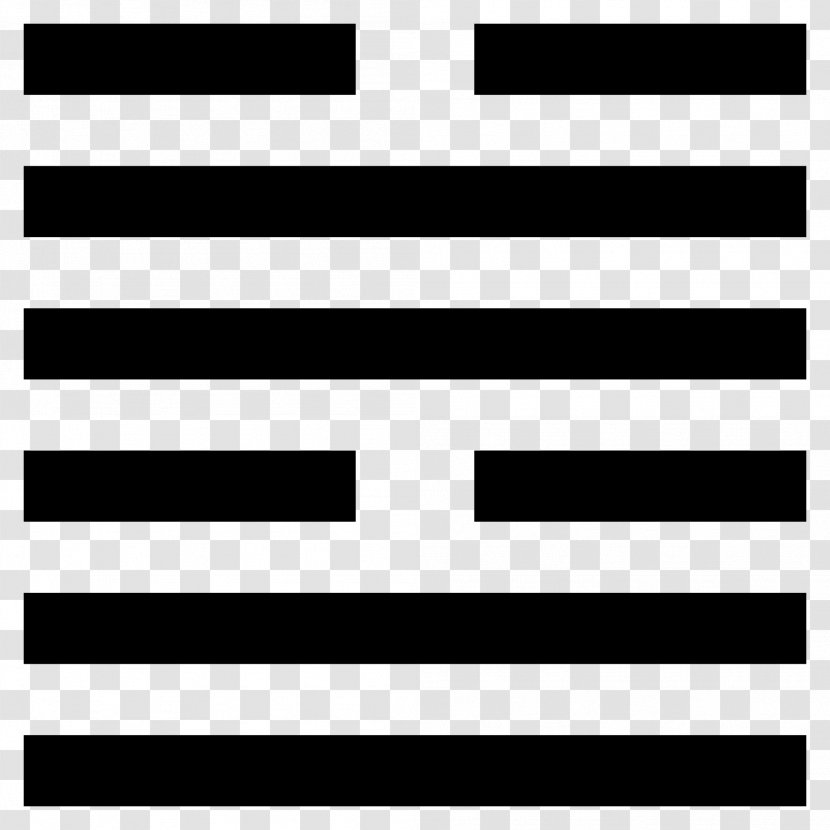 I Ching Hexagram The Secret Of Golden Flower Cantong Qi Confucianism - Black And White - Symbol Transparent PNG