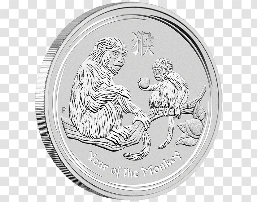Perth Mint Monkey Silver Bullion Coin Transparent PNG