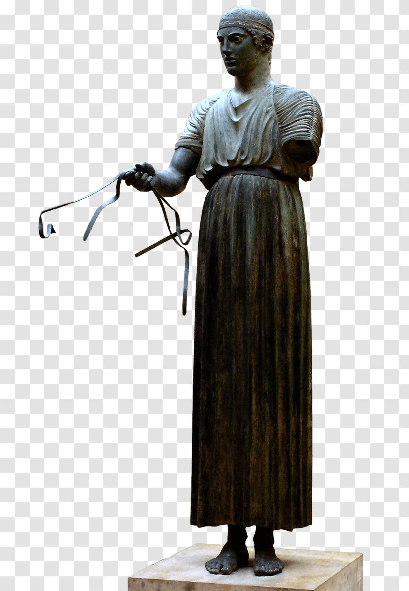 Delphi Archaeological Museum Charioteer Of Kore Ancient Greek Sculpture Transparent PNG