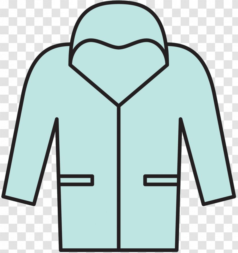 Outerwear Clip Art Collar Neck Line - Green - Jacket Transparent PNG