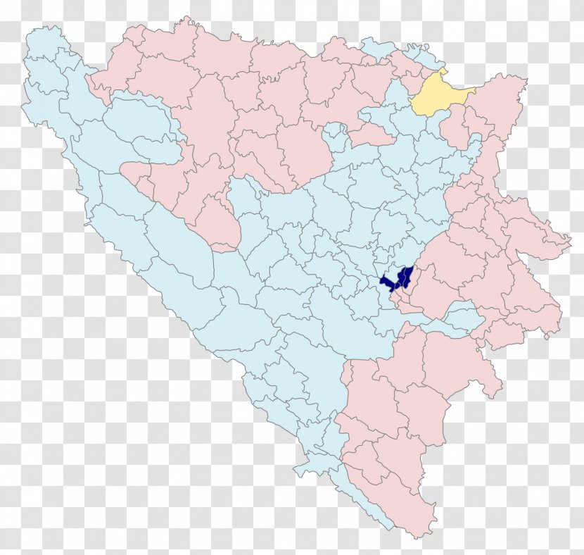 Sarajevo Lukavac Odžak Grude Gradačac - Federation Of Bosnia And Herzegovina - Map Transparent PNG